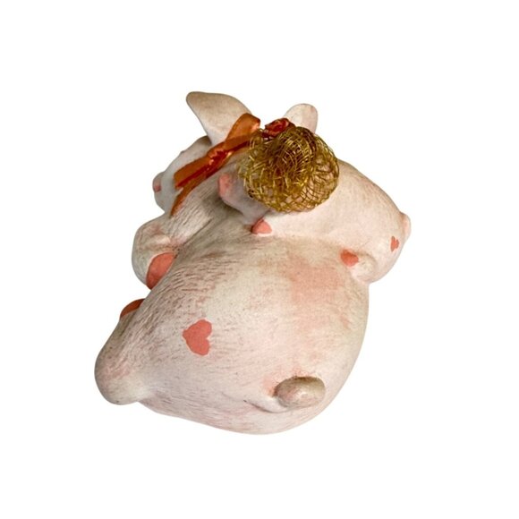 Farmhouse Kitchen Pig Figurine Ceramic Mama Piglet Farm Animal VTG Handmade 70s - Picture 2 of 9